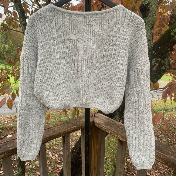 SHEIN Sweaters - 🎄 Shein | Cropped Lace-Up Back Sweater